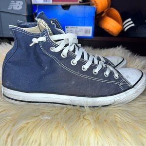 Men’s Converse Chuck Taylor All Star Hi-Top Black White Sneakers Size 9.5